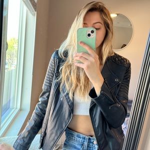 Faux leather jacket